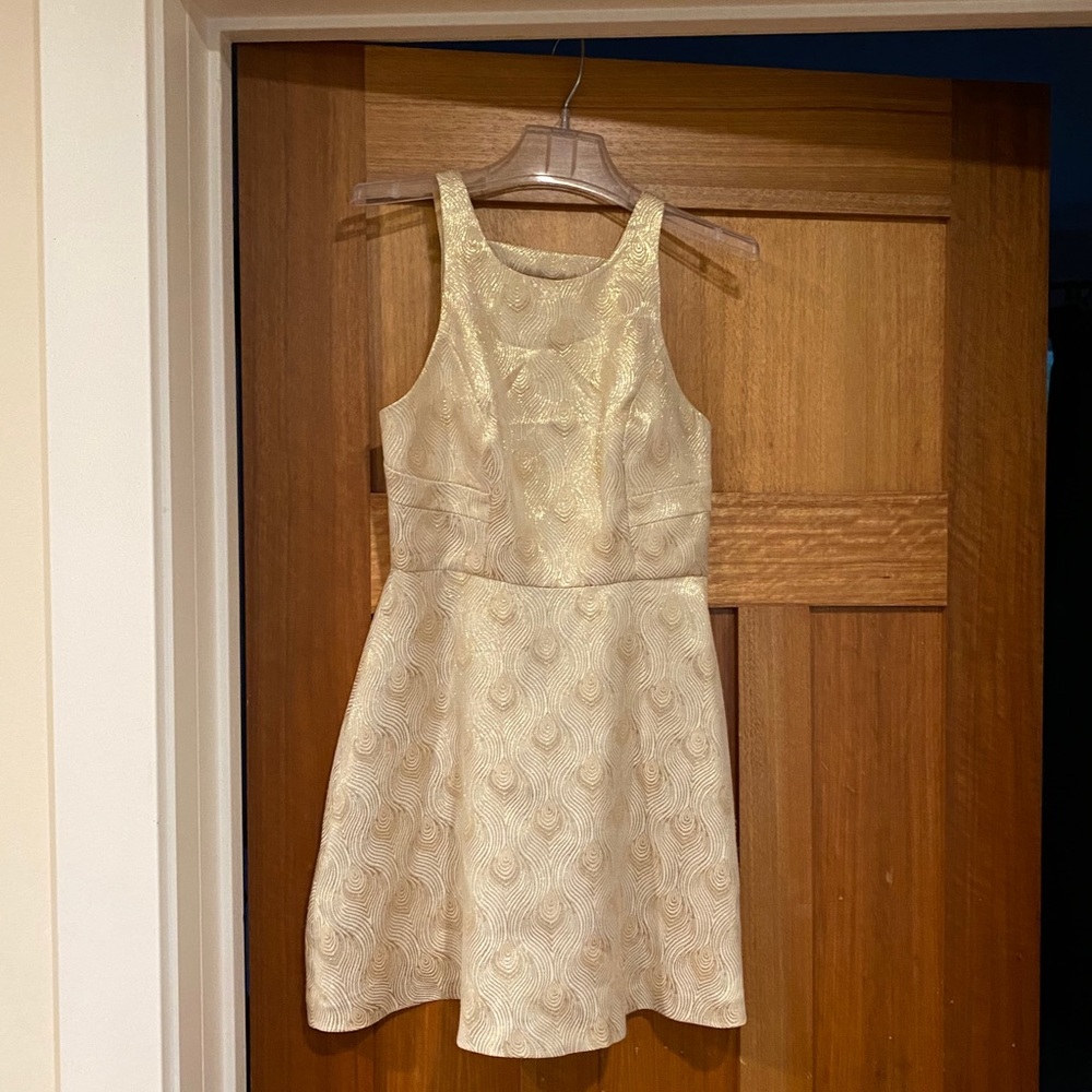 Gold Short Halter dress